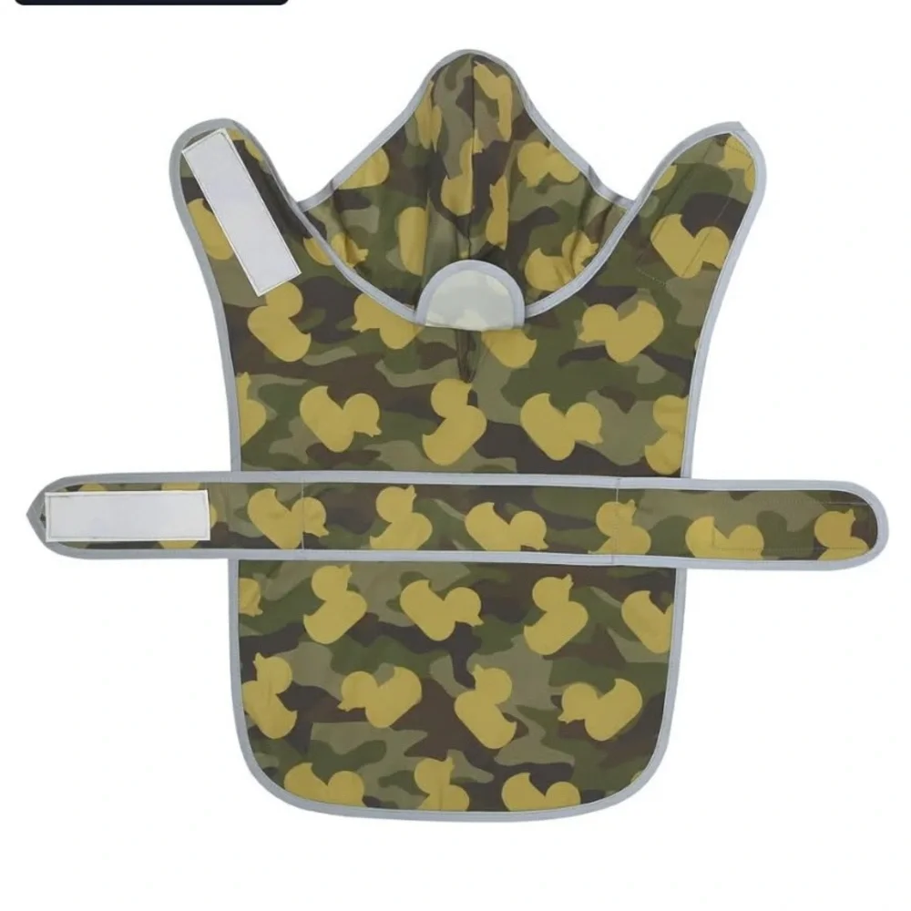 Green Camouflage Ducks Dog Raincoat